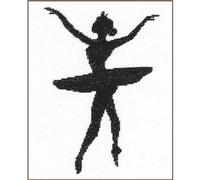 LANARTE Kits De Punto De Cruz Contado Completo Arte De Pared DIY SILUETA DE BALLET III Set Manualidades Adultos Set Decoracion Salon Creativo Regalo ca. 11,5 x 14,5 cm Cross Stitch