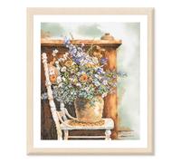 Lanarte Kits De Punto De Cruz Contado Completo Arte De Pared DIYARTE FLORAL VINTAGE Set Manualidades Adultos Set Decoracion Salon Creativo Regalo30 x 37 cm Cross Stitch Embroidery