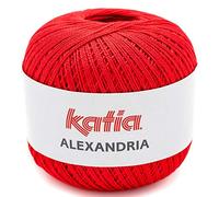 Lanas Katia Alexandria Ovillo de Color Rojo Cod. 4