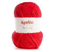 Lanas Katia Bambi Ovillo de Color Rojo