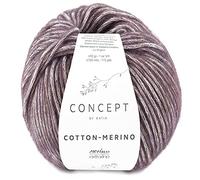 Lanas Katia Cotton-Merino Ovillo de Color Berenjena Cod.134
