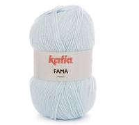 Lanas Katia FAMA Ovillo de Lana Fina y Suave, Color Celeste