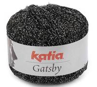 Lanas Katia Gatsby Ovillo de Color negroplata Cod. 88502