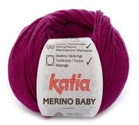 Lanas Katia Merino Baby Ovillo de Color Cardenal Cod. 61