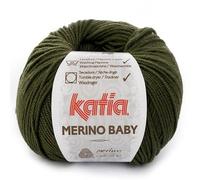 Lanas Katia Merino Baby Ovillo de Color Kaki Cod. 26