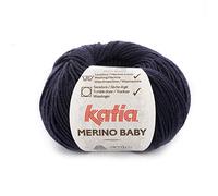 Lanas Katia Merino Baby Ovillo de Color Marino Cod. 5