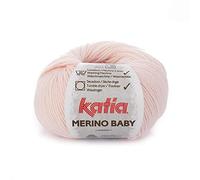 Lanas Katia Merino Baby Ovillo de Color Rosa Cod. 7