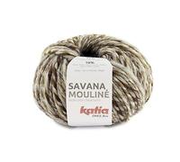 Lanas Katia Savana Mouline Ovillo de Color Gris Cod.206