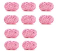 Lanas para crochet 10 piezas x 50 g de hilo grueso terciopelo for tejer a mano, bufanda, gorro, chenilla para manualidades agujas(Color 15)