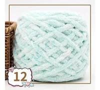 Lanas para Crochet,Hilo Crochet 2 piezas de 100 g hilo terciopelo colorido for tejer a mano, chenilla for crochet, grueso for hacer pantuflas, bolsas, mantas amigurumi(12)