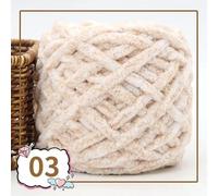 Lanas para Crochet,Hilo Crochet 2 piezas de 100 g hilo terciopelo colorido for tejer a mano, chenilla for crochet, grueso for hacer pantuflas, bolsas, mantas amigurumi(03)