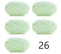 Lanas para Crochet,Hilo Crochet 5 piezas X 50 g de hilo terciopelo grueso hecho a mano tejer lana bufanda sombrero chenilla suave(5pcs 26)