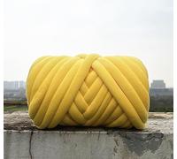 Lanas para Crochet,Hilo Crochet Hilo de terciopelo grueso y voluminoso 0,25 kg/0,5 kg diámetro 3 cm grosor for tejer a mano, cestas, mantas, alfombras, hilo gigante for bricolaje(0.5-Gold)