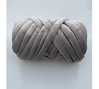 Lanas para Crochet,Hilo Crochet Hilo de terciopelo grueso y voluminoso 0,25 kg/0,5 kg diámetro 3 cm grosor for tejer a mano, cestas, mantas, alfombras, hilo gigante for bricolaje(0.5-Grey)