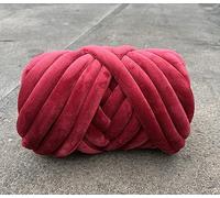 Lanas para Crochet,Hilo Crochet Hilo de terciopelo grueso y voluminoso 0,5 kg/1 kg diámetro 3 cm grosor for tejer a mano, cestas, mantas, alfombras, hilo gigante for bricolaje(1KG-Wine)