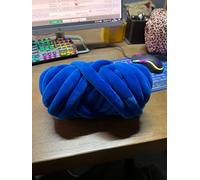 Lanas para Crochet,Hilo Crochet Hilo de terciopelo grueso y voluminoso 0,5 kg/1 kg diámetro 3 cm grosor for tejer a mano, cestas, mantas, alfombras, hilo gigante for bricolaje(0.5KG-Royal Blue)