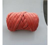 Lanas para Crochet,Hilo Crochet Hilo de terciopelo grueso y voluminoso 0,5 kg/1 kg diámetro 3 cm grosor for tejer a mano, cestas, mantas, alfombras, hilo gigante for bricolaje(0.5KG-Dark Orange)