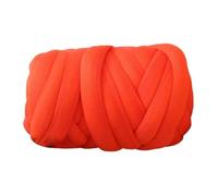 lanas para tejer Hilo grueso de algodón y poliéster for tejer con los brazos, tubular jumbo, ideal for almohadas, cojines, camas for mascotas proyectos ganchillo(Orange)