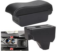 LANAZU Caja de Reposabrazos de Coche para Peugeot 208 2008 2019-2024, Consola Reposabrazos Central Caja para reposabrazos de Doble Capa Apoyabrazos Coche