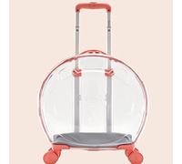 LANAZU Caja portátil para Carrito para Mascotas, Bolsa de Transporte panorámica Transparente para Perros pequeños y Gatos, Adecuada para Viajes y Salidas