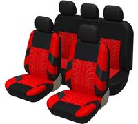 LANAZU Cubierta de Asiento Coche para Renault Megane (2004-2009), Cómodo y Transpirable Asiento Protector Cubreasientos Funda de Asiento Protección del Asiento,C-Red