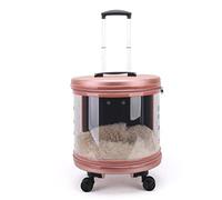 LANAZU Maleta con Ruedas para Perros y Gatos pequeña, Equipaje portátil para Perros y Gatos al Salir, con Orificios de ventilación, Adecuado para Vacaciones y Salidas