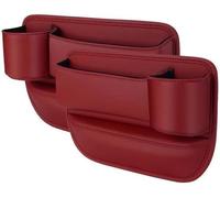 LANAZU Organizador Coche Asiento para Jeep Gladiator Freeman Wago, Bolsillos para el Hueco del Asiento del Coche Bolsa de Almacenamiento para Huecos de Asiento,Red/C