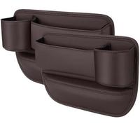 LANAZU Organizador Coche Asiento para Jeep Gladiator Freeman Wago, Bolsillos para el Hueco del Asiento del Coche Bolsa de Almacenamiento para Huecos de Asiento,Brown/B