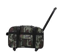LANAZU Transportín de Viaje para Mascotas, Mochila portátil para Perros y Gatos con Lados Blandos, Caja con Carrito de Transporte para Mascotas, Adecuada para Perros y Gatos pequeños y medianos