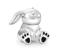 LANBEIDE Colgante de Navidad para Pandora Charms, plata de ley 925, copo de nieve, Papá Noel, perro, gato, amuletos para pulsera Pandora, regalos de Navidad para mujeres, Plata de ley