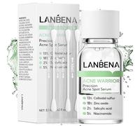 LANBENA Suero de precisión para las manchas de acné, Loción Secante para el Acné, Tratamiento de Noche para el Acné en el Rostro, Seca Granos, Manchas, Espinillas y Limpia los Poros, 0.42 Fl Oz