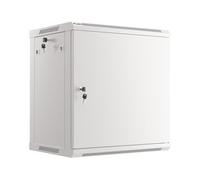 Lanberg Armario para Rack, 19", Montaje en Pared, 12U/600X450, para Montaje en casa, con Puerta de Metal, Color Gris