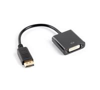 Lanberg ad-0007-bk adaptador de cable de vídeo 0,1 m displayport dvi-