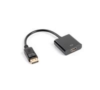 Lanberg ad-0009-bk adaptador de cable de vídeo 0,1 m displayport hdmi