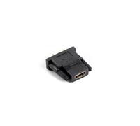 Lanberg - AD-0013-BK cambiador de género para cable HDMI DVI-D 18+1 Single Link Negro