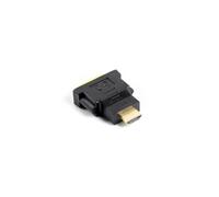 Lanberg - AD-0014-BK cambiador de género para cable HDMI DVI-D (F) (24 + 5) Negro