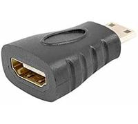 BigBuy Home Adaptador Mini HDMI a HDMI Lanberg AD-0037-BK Negro