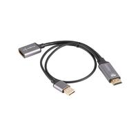 Lanberg Adaptador AD-HD-DP-02 HDMI macho a DisplayPort hembra 4K 20 cm Plata