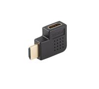 Lanberg Adaptador HDMI S5629446 4K macho a hembra ángulo derecho Negro