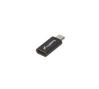 Lanberg Adaptador AD-UC-UM-01 USB 2.0 USB Tipo-C hembra a Micro-USB B macho Negro