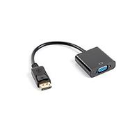 Lanberg Adaptador DISPLAYPORT A VGA 1080P 60HZ 0.20M Negro AD-0002-BK
