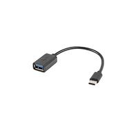 Adaptador USB A a USB C Lanberg AD-OTG-UC-01 0,15m USB 2.0 0,48 Gbit/s Negro