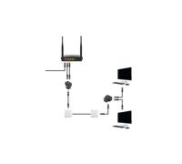 Lanberg - ADS-RJ45-2RJ45-OS cable divisor y combinador Divisor de señal para cable coaxial Negro