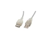 Lanberg AM-AF Cable Alargador USB 2.0 5m Ferrita Transparente