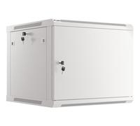 Lanberg Armario Rack de 19 Pulgadas, Montaje en Pared, 9U/600 x 600, para Montaje en casa, con Puerta de Metal, Color Gris