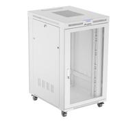 ARMARIO LANBERG RACK 19" 27U 800X1000 FLAT PACK GRIS PUERTA PERFORADA CON LCD