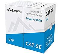 BOBINA CABLE RED LANBERG UTP RJ45 100MB/S SOLIDO CCA AWG24 305M GRIS