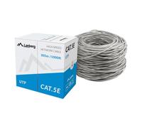Lanberg Bobina Cable de Red RJ45 Cat5e UTP Rígido CCA Trenzado 305m Gris