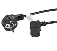 LANBERG CA-C13C-12CC-0018-BK - Cable de Alimentación CEE 7/7 a IEC 320 C13 Acodado 1.8m VDE Negro