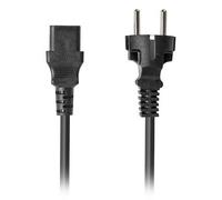 Lanberg Cable de alimentación CA-C13C-15CC-0018-BK Schuko CEE7/7 a IEC320 C13 VDE 1,8 m Negro